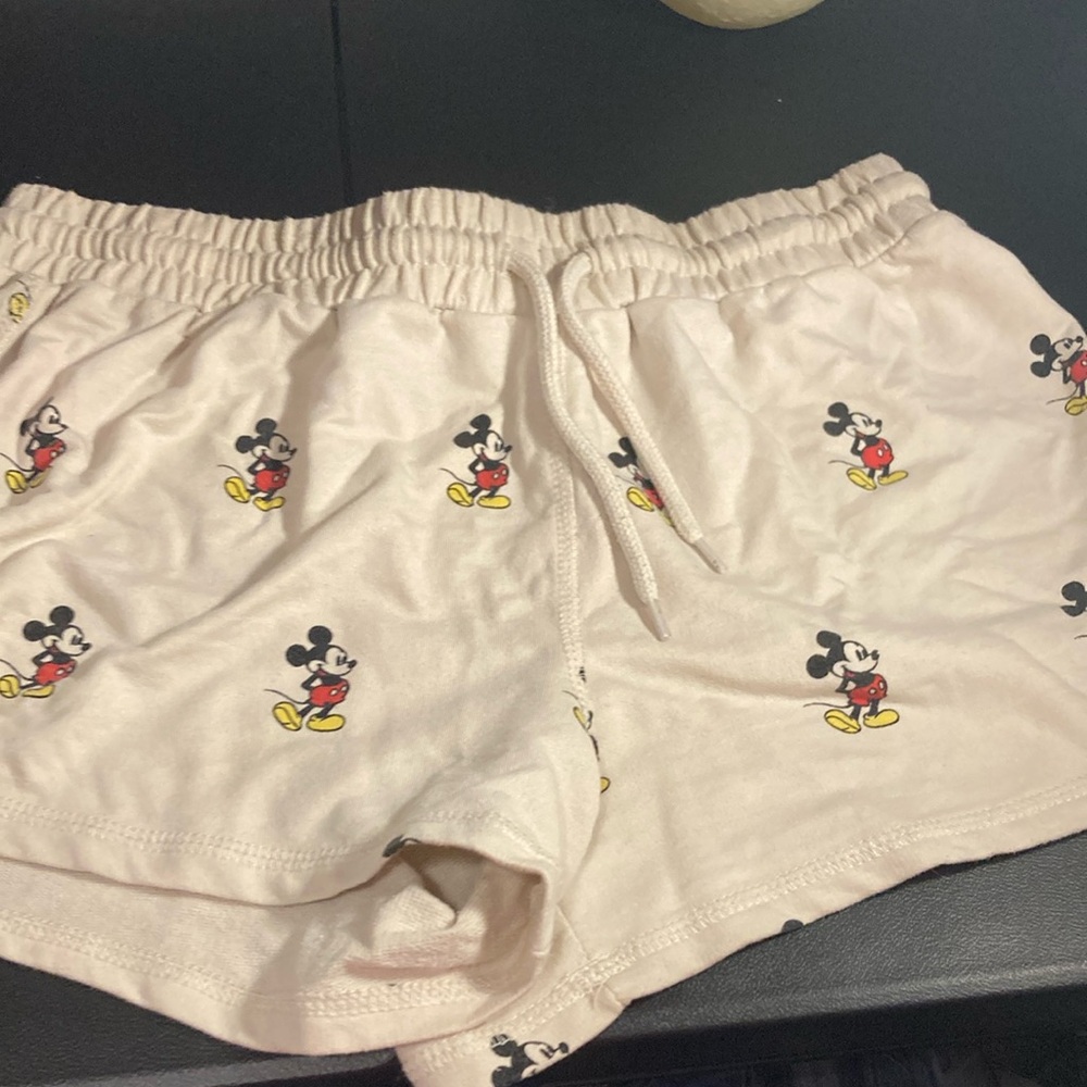 Disney White Mickey Mouse Comfy Shorts